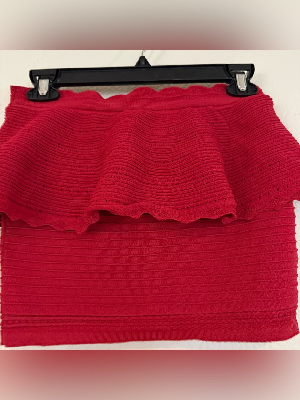 Anthropologie knit ruffle tub top- teaberry - Picture 10 of 10